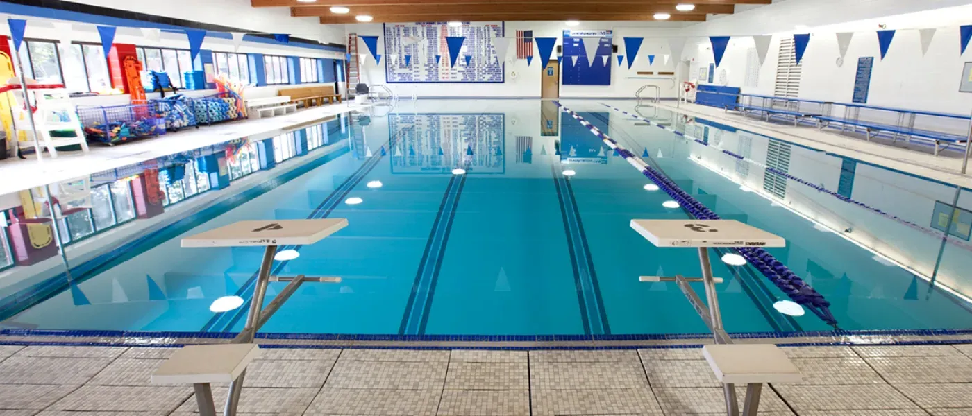 The six-lane indoor pool located on the Biddeford Campus