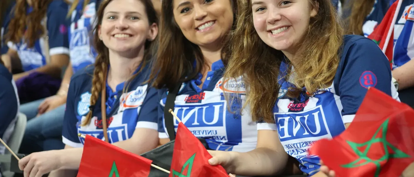 Students attending IRT soccer game in Tangier